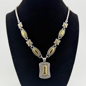 Vintage Brighton 16-18" Reversible Design Necklace & Pendant